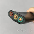 ПВХ -резиновый покрытый электрическим плоским погружным кабелем